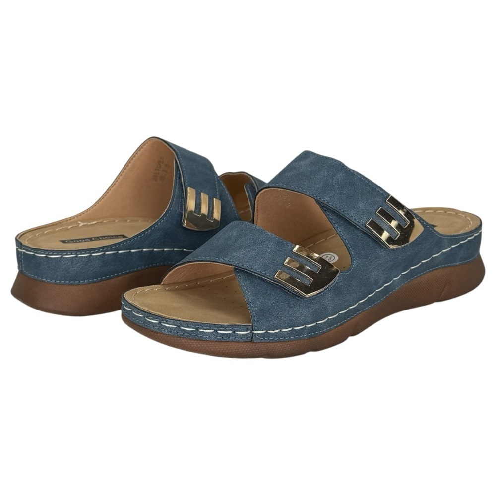 Good Choice Gretchen Navy Womens Sandals Size 7.5M - Picture 10 of 12